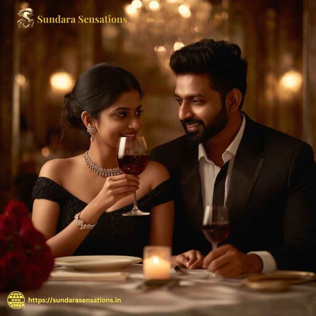 Dinner Date Companion offering engaging conversation in a sophisticated setting.